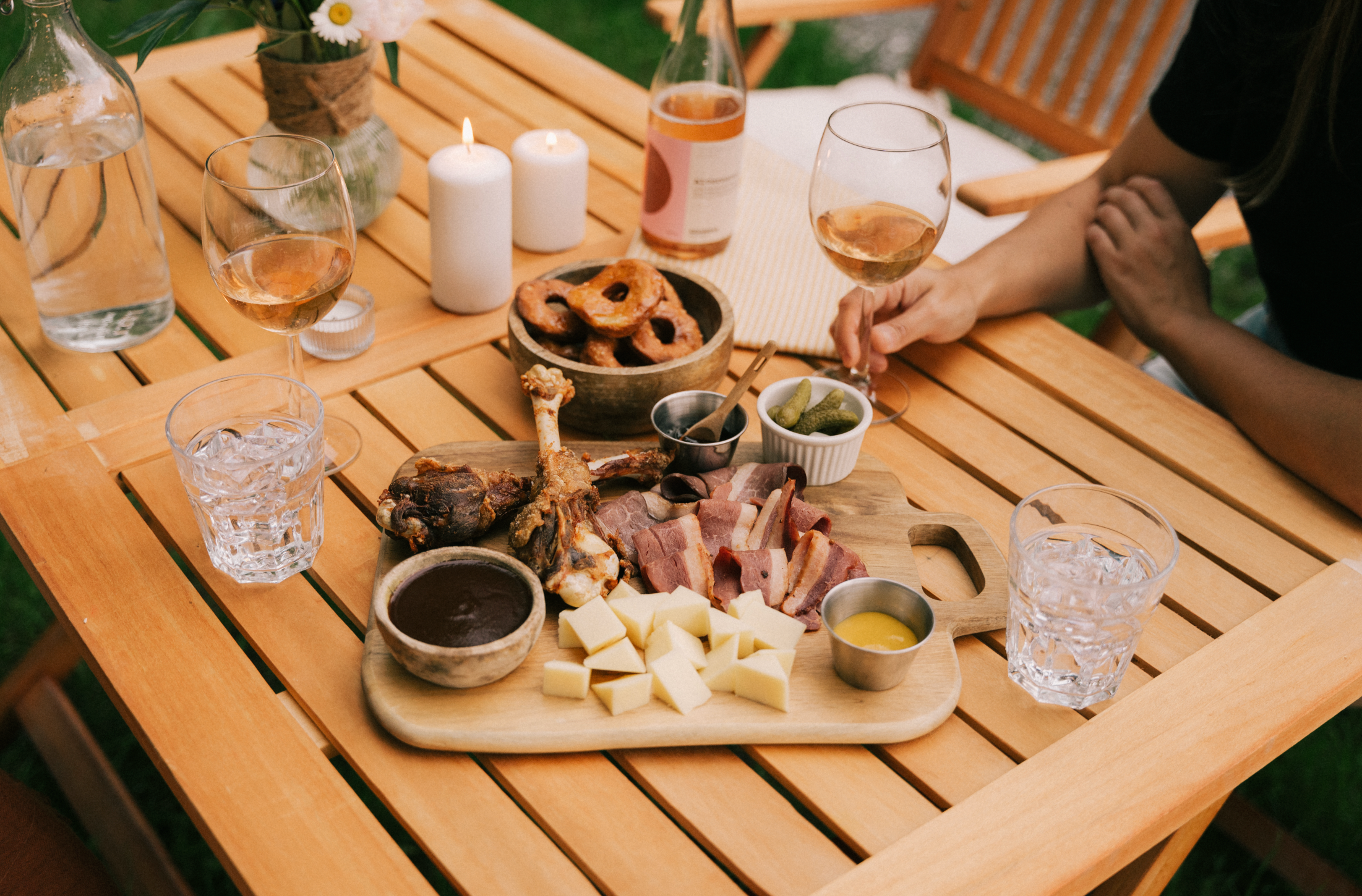 Apéro de la Saint-Valentin : bouchées de smoked meat d’oie au fromage frais et sirop d’érable