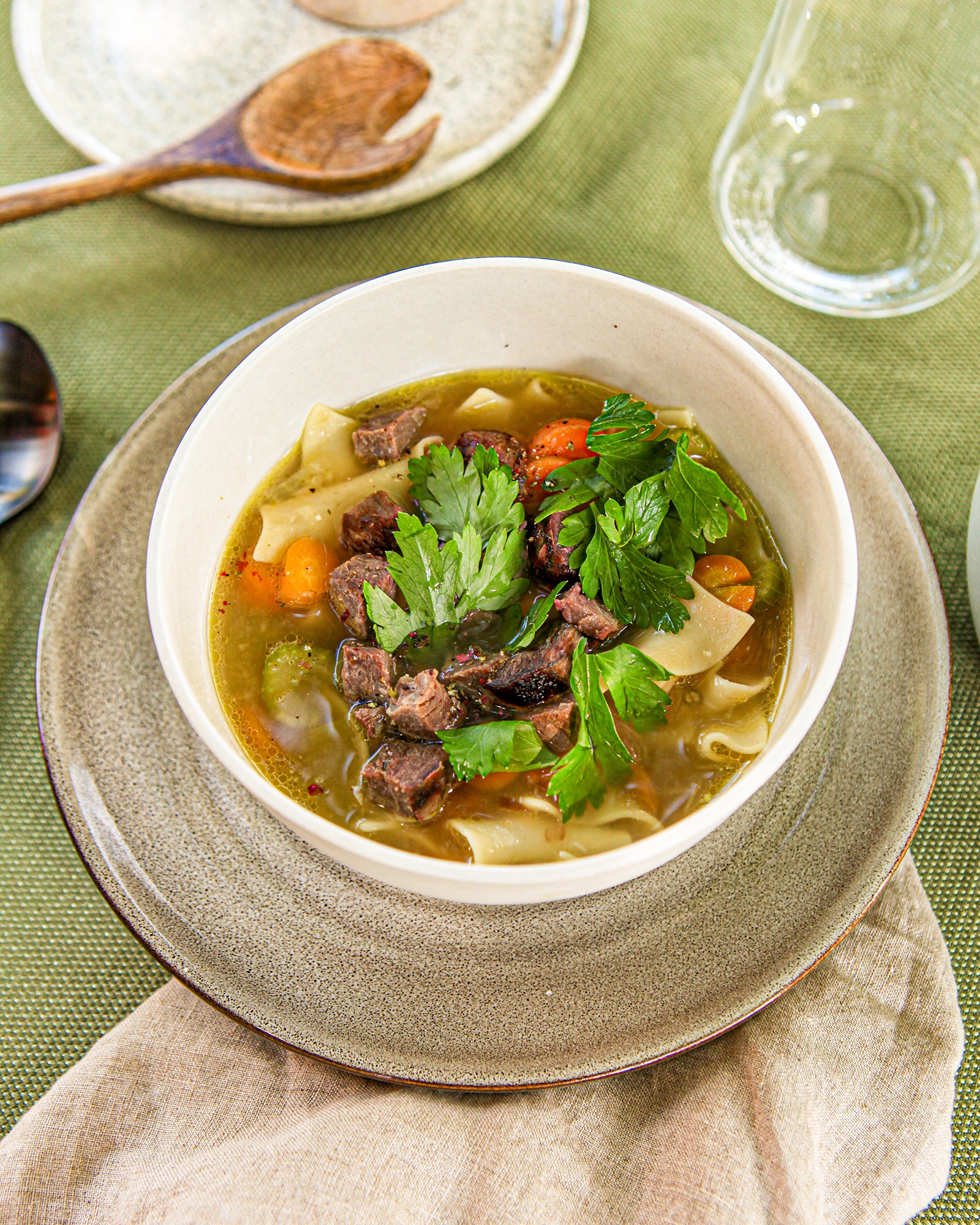 Soupe oie et nouilles