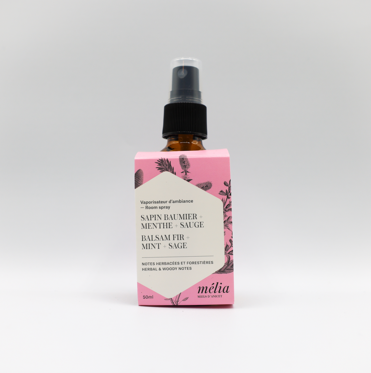 Vaporisateur d’ambiance sapin baumier, menthe et sauge