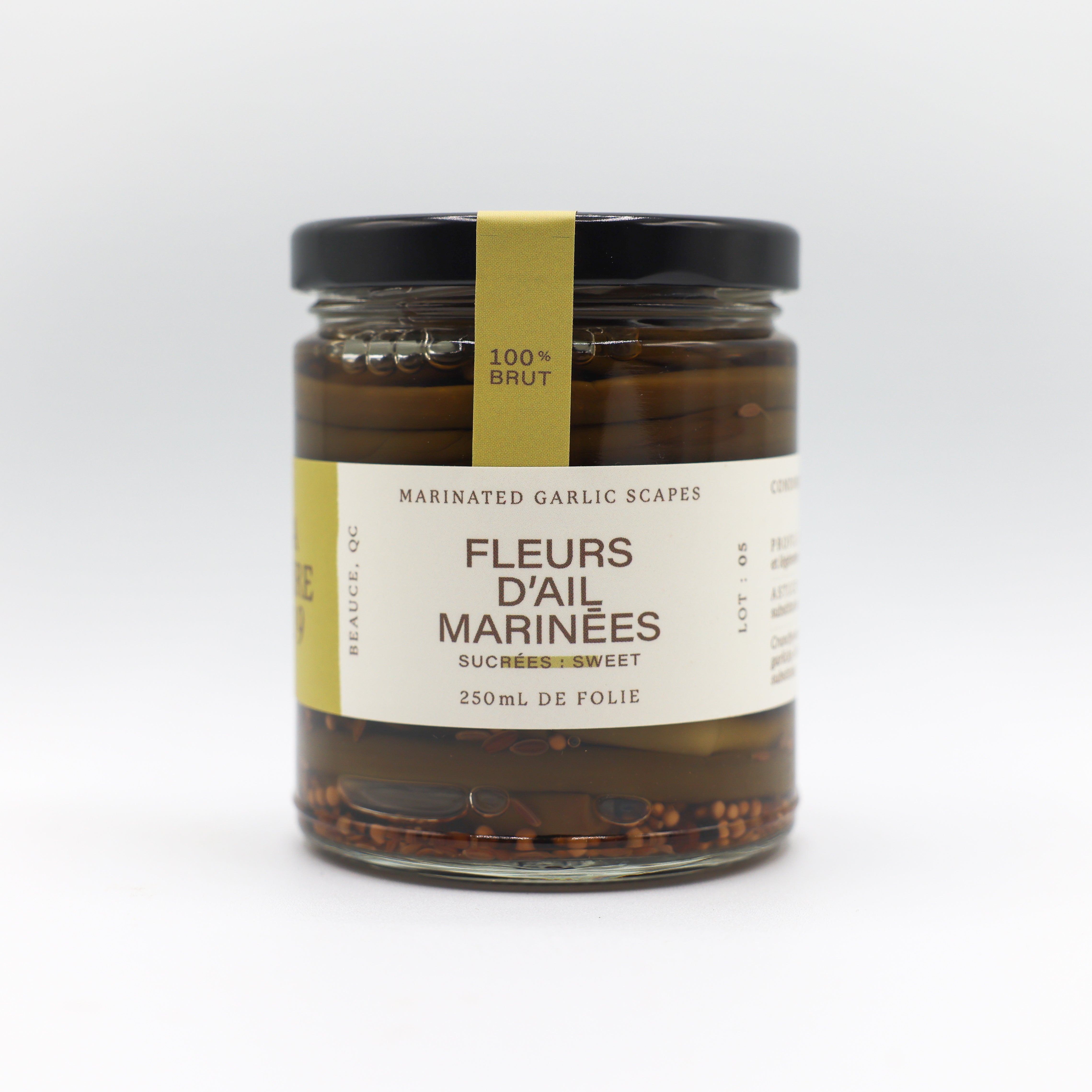 Fleurs d'ail marinées sucrées