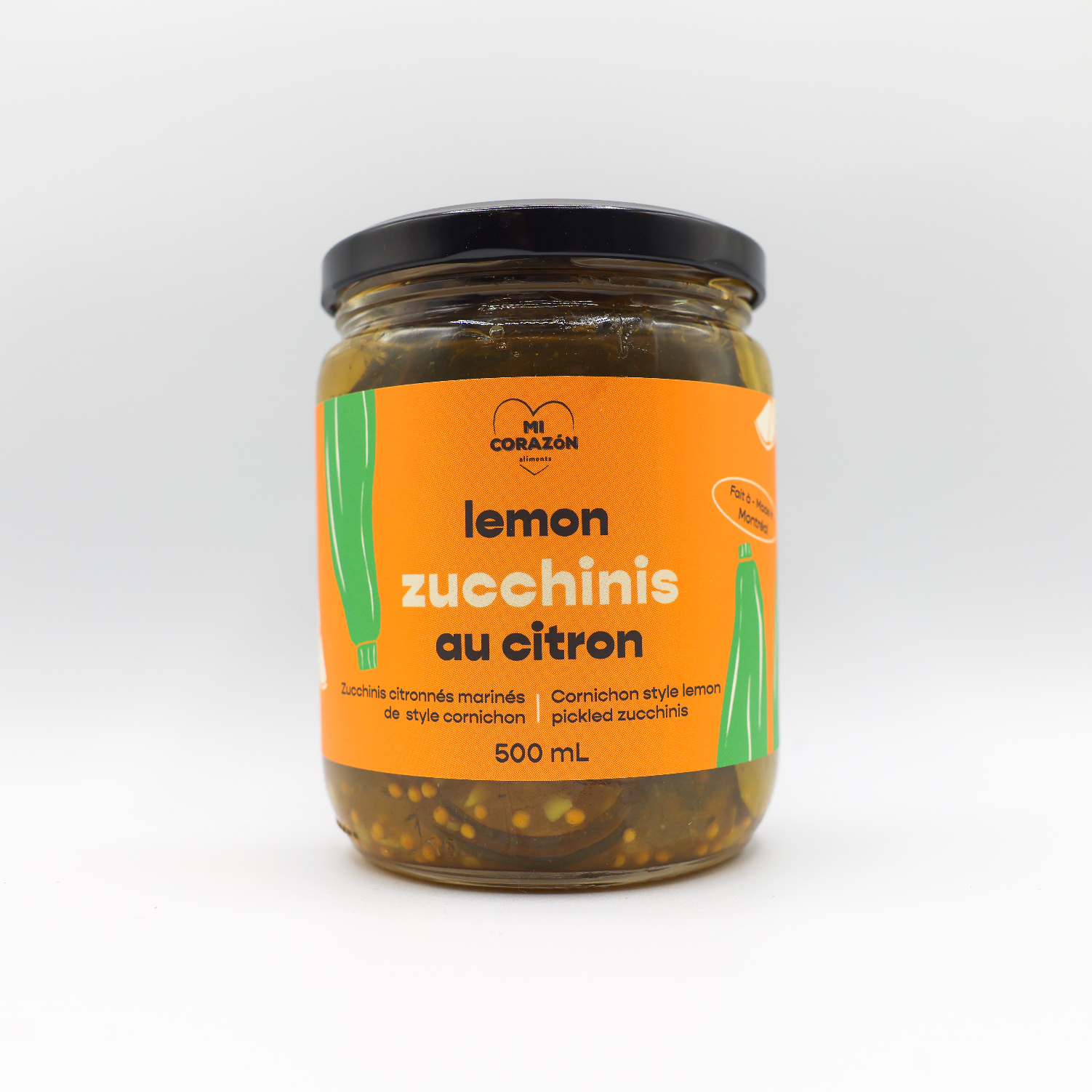 Courgettes marinées au citron