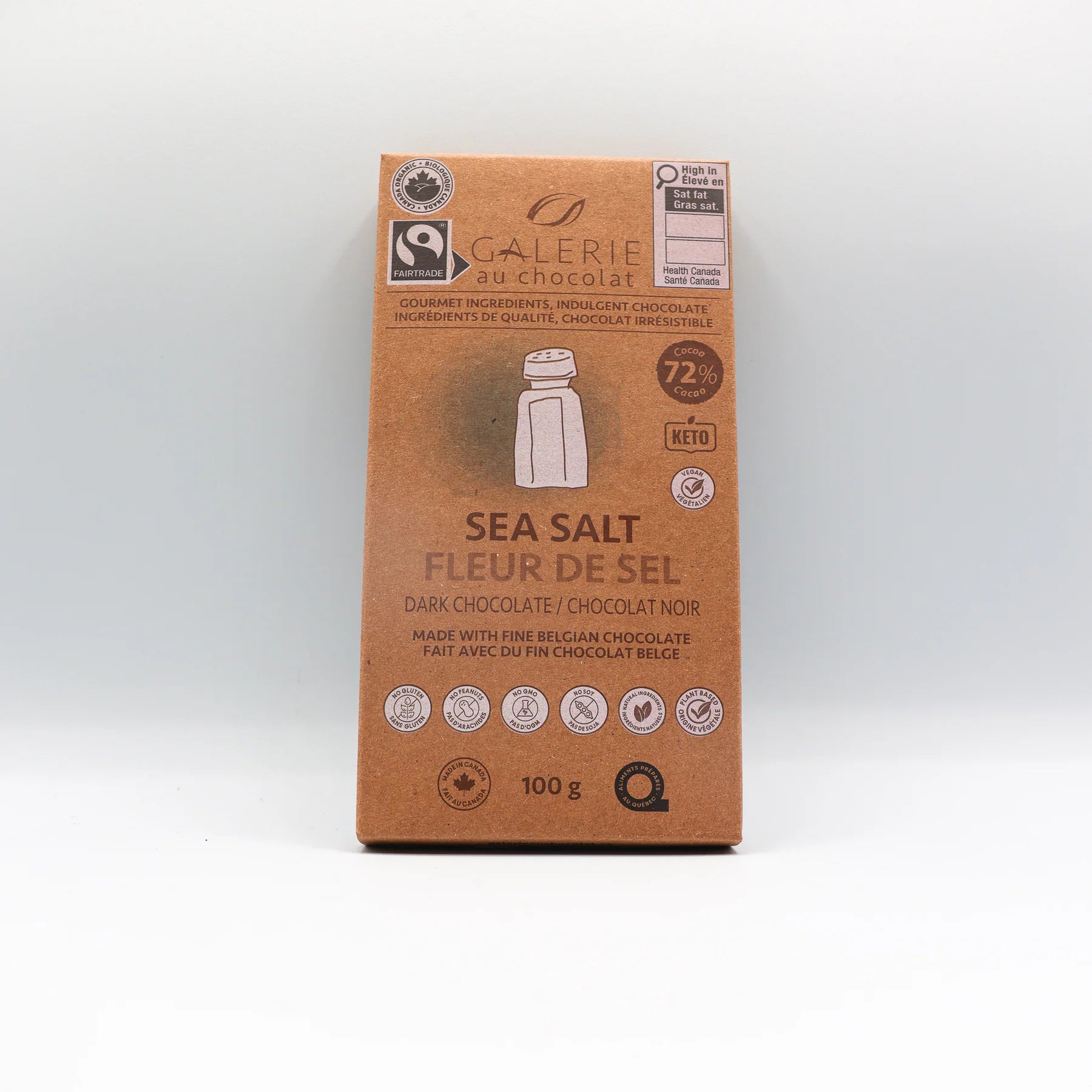 Chocolat bio noir fleur de sel